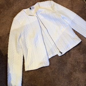 White zippered jacket